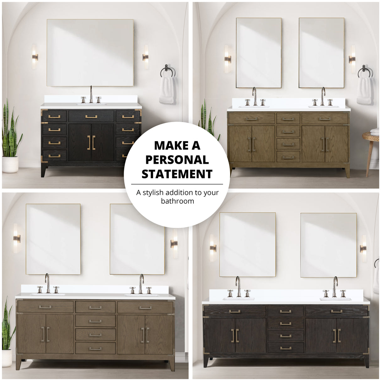 Laurel 72 in. Freestanding Bathroom Vanity with Carrara Marble Sink Top