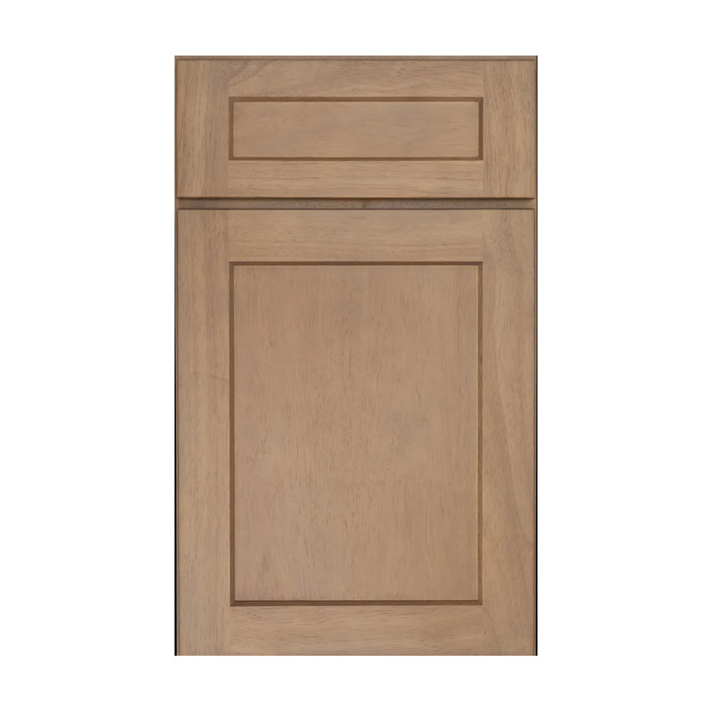 Liberty Shaker Rift - 33 Inch Double Glass Door Wall Cabinet - 33" Width x 12" Height x 12" Depth
