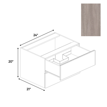 RTA - Muratti Textured - Vanity Hanging Drawer Sink Base Cabinet - 24