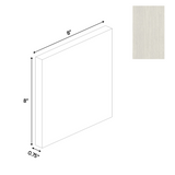 RTA - White Frozen Wood Textured - Sample Door - 8"W x 8"H x 0.75"D - Frameless Cabinet