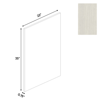 RTA - White Frozen Wood Textured - Finished End Vanity Panel - 22