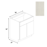 RTA - White Frozen Wood Textured - Vanity Sink Base Cabinet - 36"W x 30"H x 21"D - Frameless Cabinet