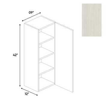 RTA - White Frozen Wood Textured - Wall Cabinet - 9