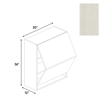 RTA - White Frozen Wood Textured - Wall Upper Cabinet - 30