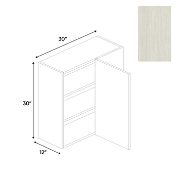 RTA - White Frozen Wood Textured - Wall Blind Corner Cabinet - 30