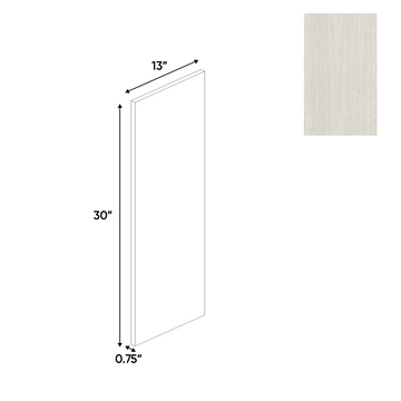 White Frozen Wood Textured - Finished End Wall Panel - 13