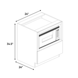 RTA - Cashmere Matte - Base Microwave Cabinet - 24"W x 34.5"H x 24"D - Frameless Cabinet