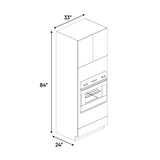 RTA - Cashmere Matte - Tall Oven Cabinet - 33"W x 84"H x 24"D - Frameless Cabinet