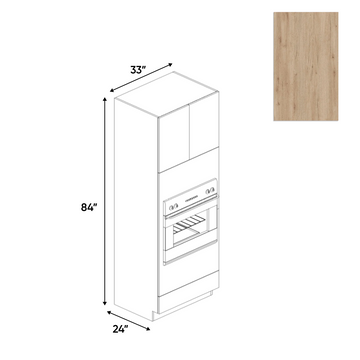 RTA - Anniversary Oak Textured - Tall Oven Cabinet - 33