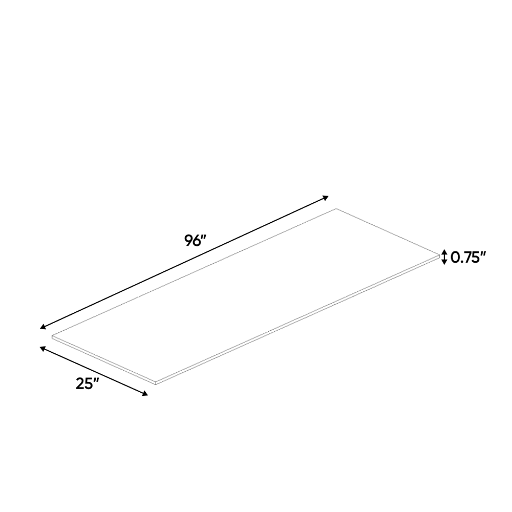 RTA - Forest Green Matte - Panel - 25"W x 96"H x 0.75"D - Frameless Cabinet