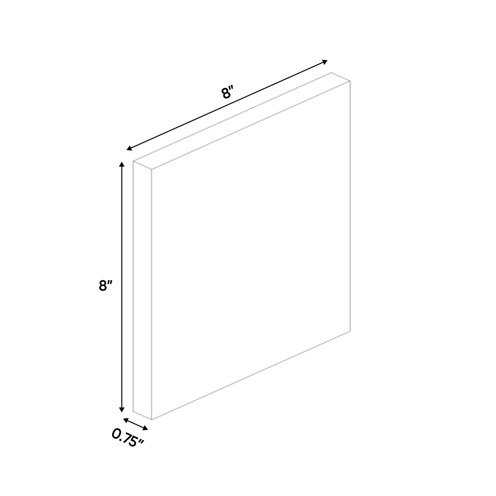 RTA - Negro Gloss - Sample Door - 8"W x 8"H x 0.75"D - Frameless Cabinet