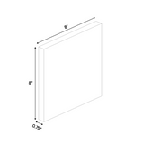 RTA - Negro Gloss - Sample Door - 8"W x 8"H x 0.75"D - Frameless Cabinet