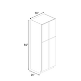 RTA - Cashmere Gloss - Tall Pantry Cabinet - 30"W x 84"H x 24"D - Frameless Cabinet