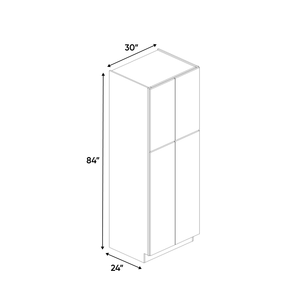 RTA - Gris Plomo Matte - Tall Pantry Cabinet - 30