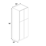 RTA - Olmo Textured - Tall Pantry Cabinet - 30"W x 96"H x 24"D - Frameless Cabinet