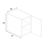 RTA - Guayana Gloss - Vanity Hanging Base Cabinet - 18"W x 20"H x 21"D - Frameless Cabinet