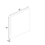 RTA - Gris Plomo Gloss - Finished Vanity End Skin - 22"W x 20"H x 0.75"D - Frameless Cabinet