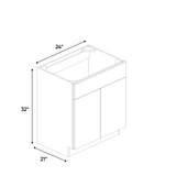 RTA - Indigo Blue Matte - Vanity Sink Base Cabinet - 24"W x 34.5"H x 21"D - Frameless Cabinet