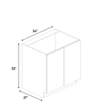 RTA - Guayana Gloss - Vanity Sink Base Cabinet Full Height - 24"W x 30"H x 21"D - Frameless Cabinet