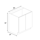 RTA - Guayana Gloss - Vanity Sink Base Cabinet Full Height - 30"W x 30"H x 21"D - Frameless Cabinet