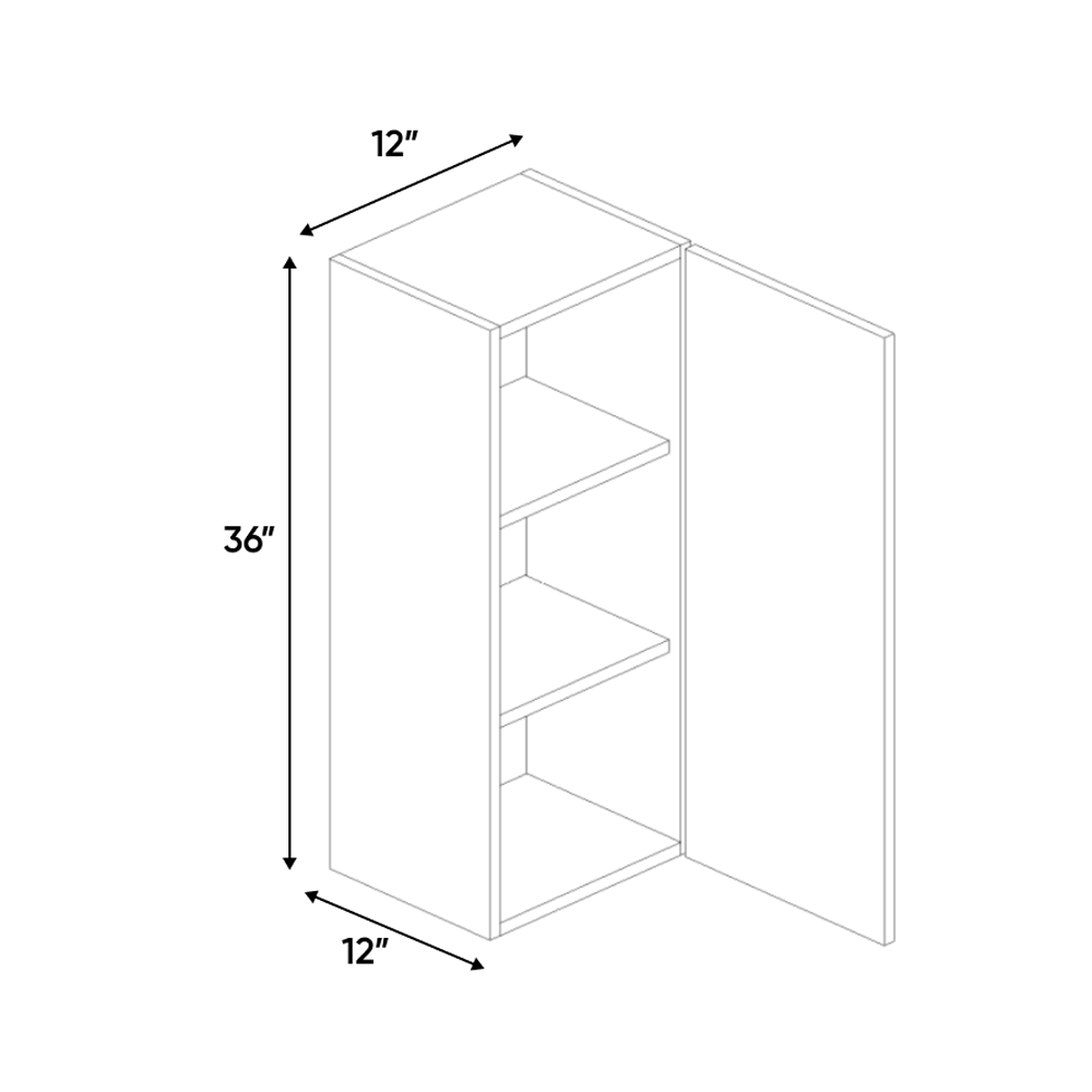 RTA - Gris Plomo Matte - Wall Cabinet - 12