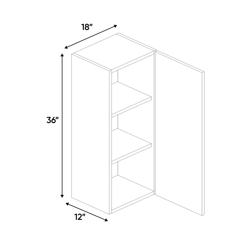 RTA - Blanco Gloss - Wall Cabinet - 18