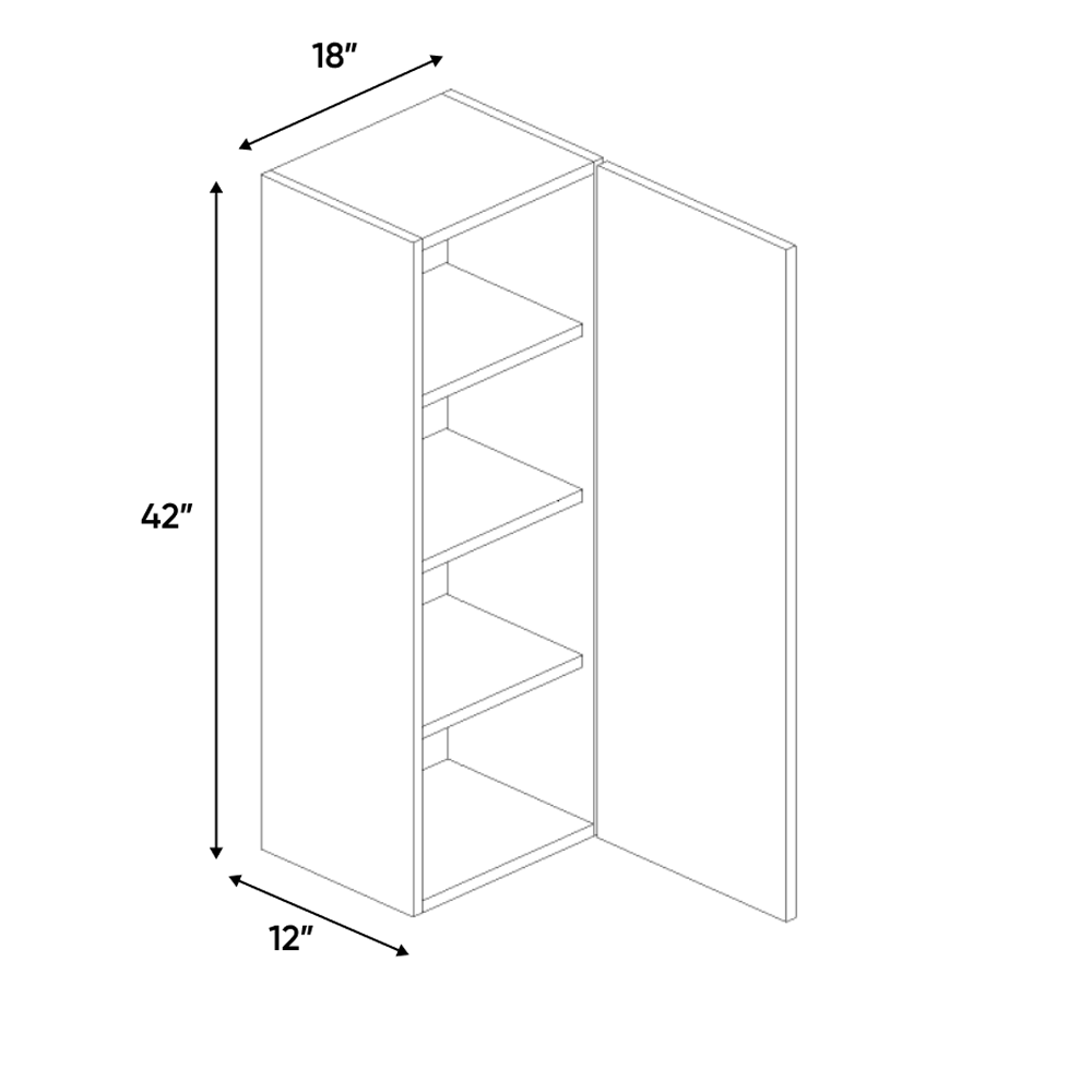 RTA - Olmo Gloss - Wall Cabinet - 18