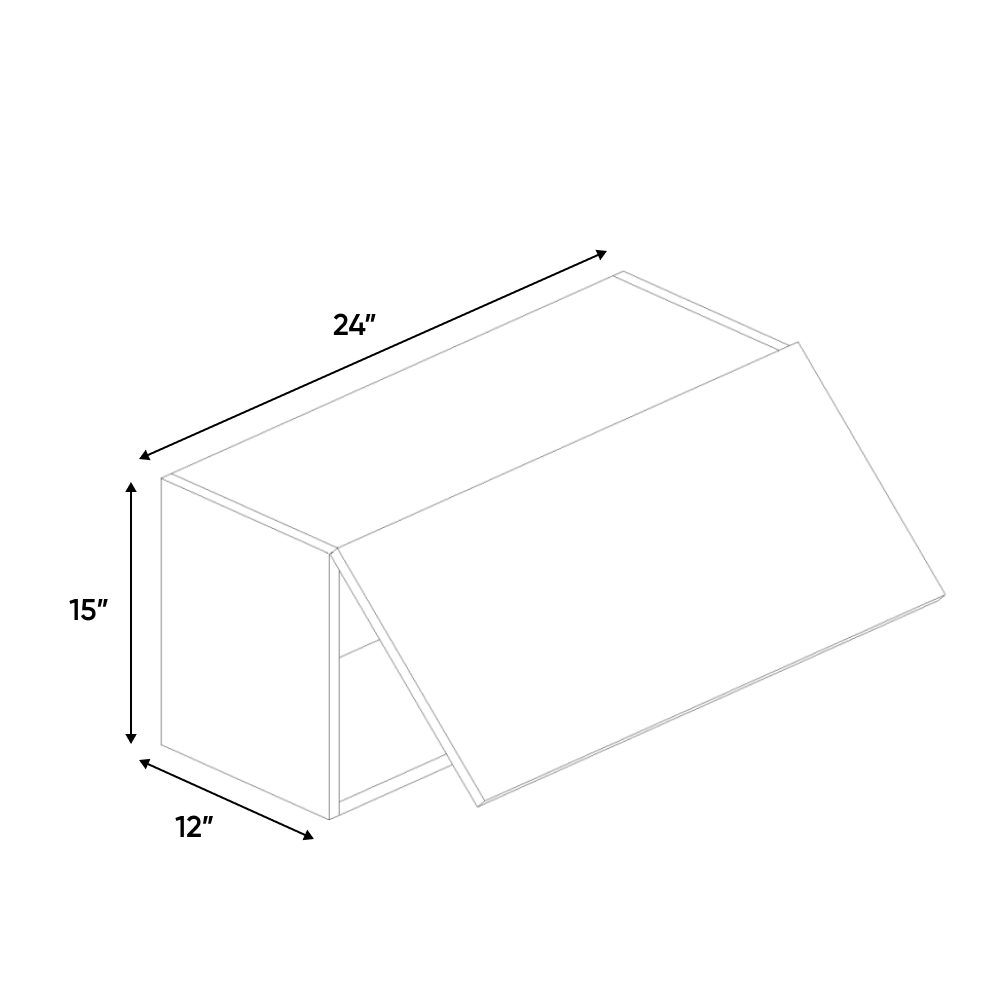 RTA - White Frozen Wood Textured - Wall Upper Cabinet - 24