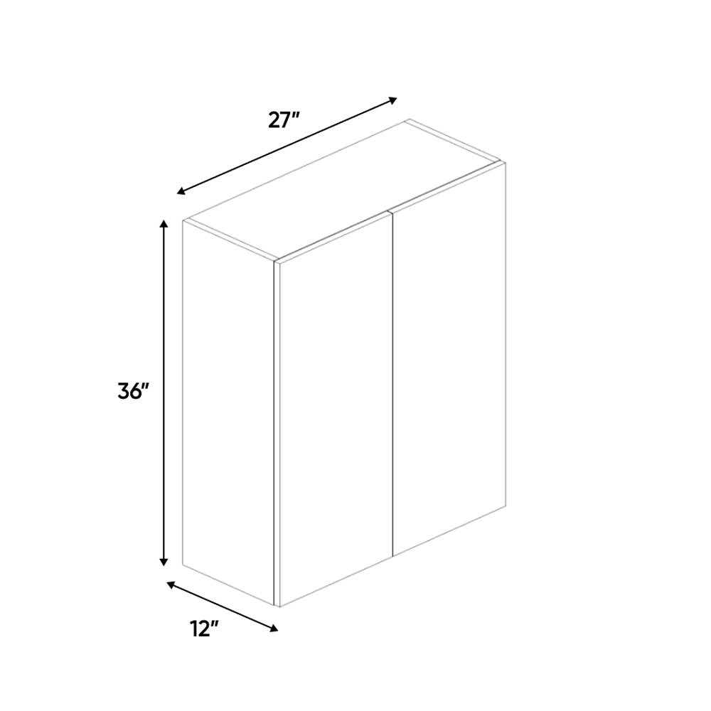 RTA - White Frozen Wood Textured - Wall Cabinet - 27