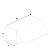 RTA - Olmo Textured - Wall Upper Cabinet - 30"W x 12"H x 12"D - Frameless Cabinet