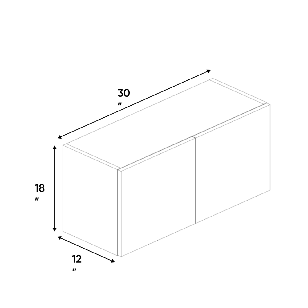 RTA - Gris Plomo Matte - Wall Cabinet - 30