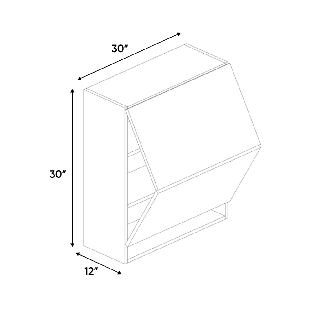 RTA - Negro Matte - Wall Upper Cabinet - 30