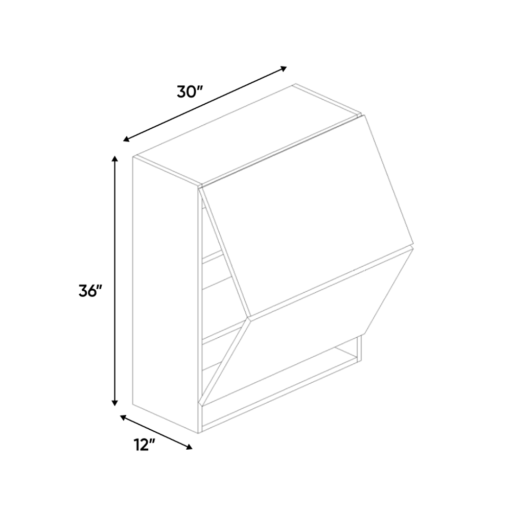 RTA - Negro Matte - Wall Upper Cabinet - 30