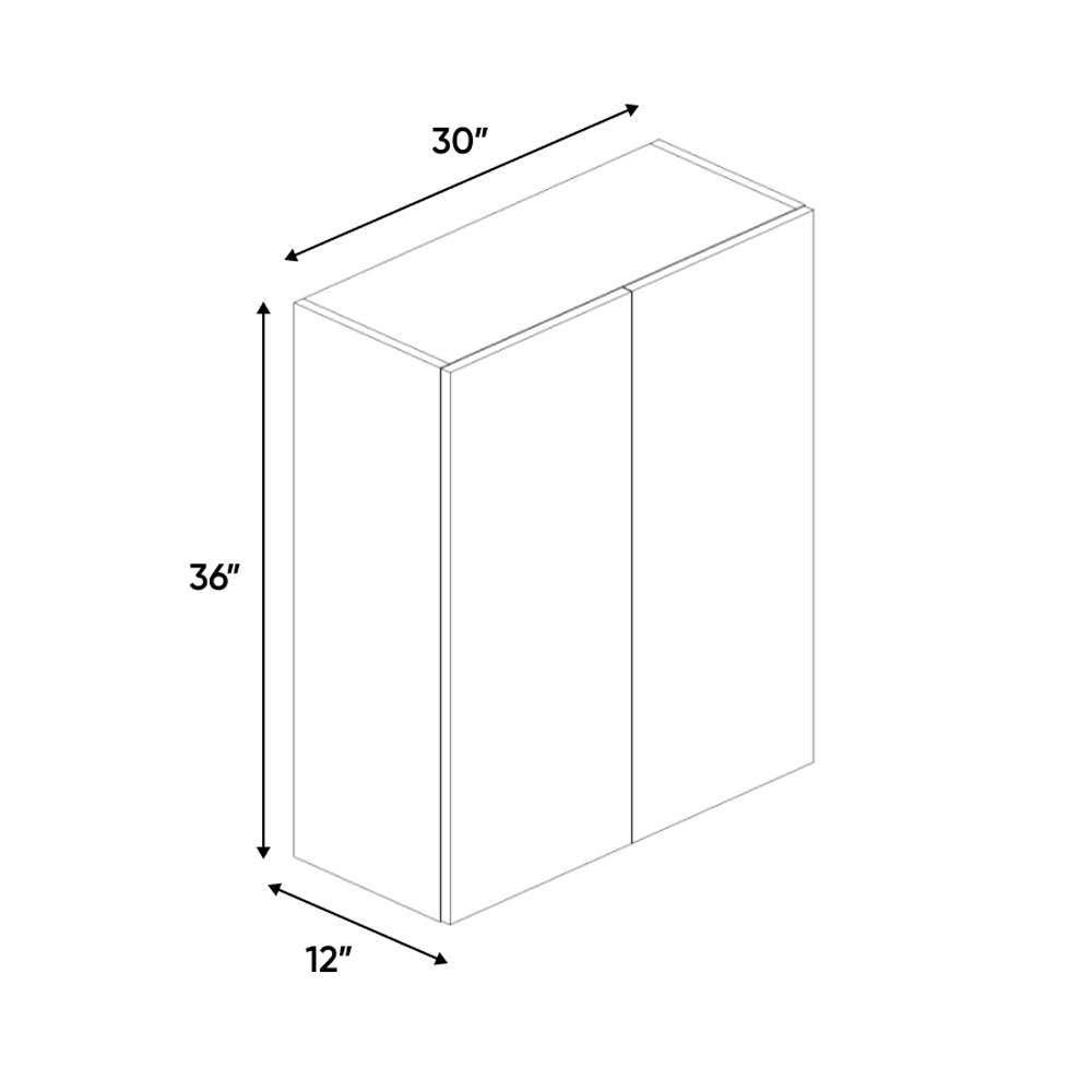 RTA - Olmo Gloss - Wall Cabinet - 30