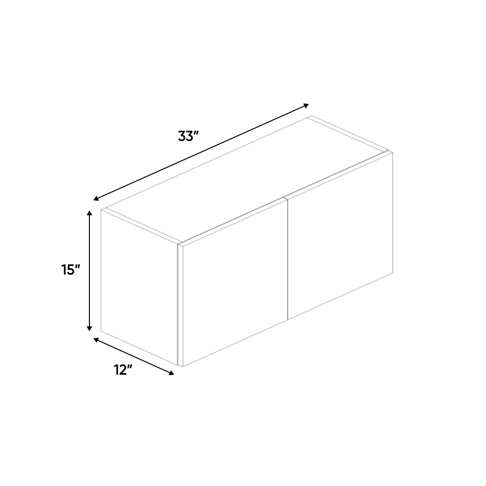 RTA - Gris Plomo Matte - Wall Cabinet - 33