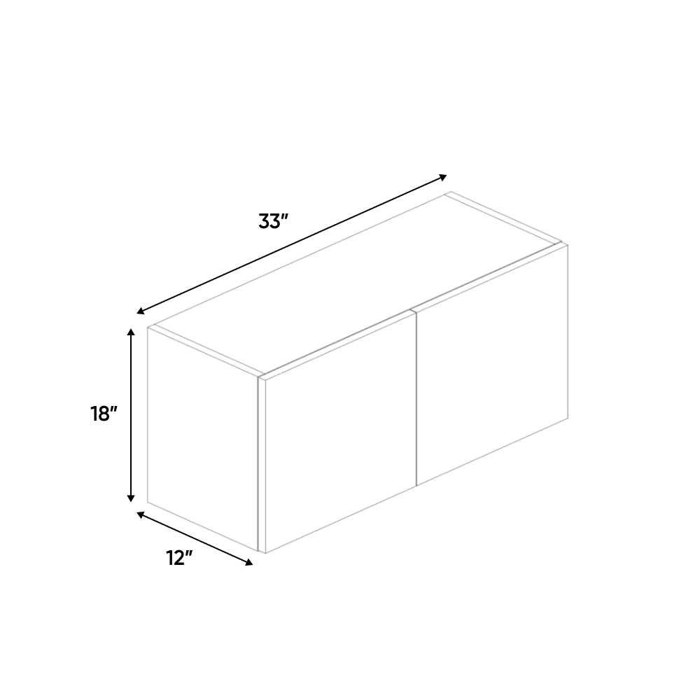 RTA - Gris Plomo Matte - Wall Cabinet - 33