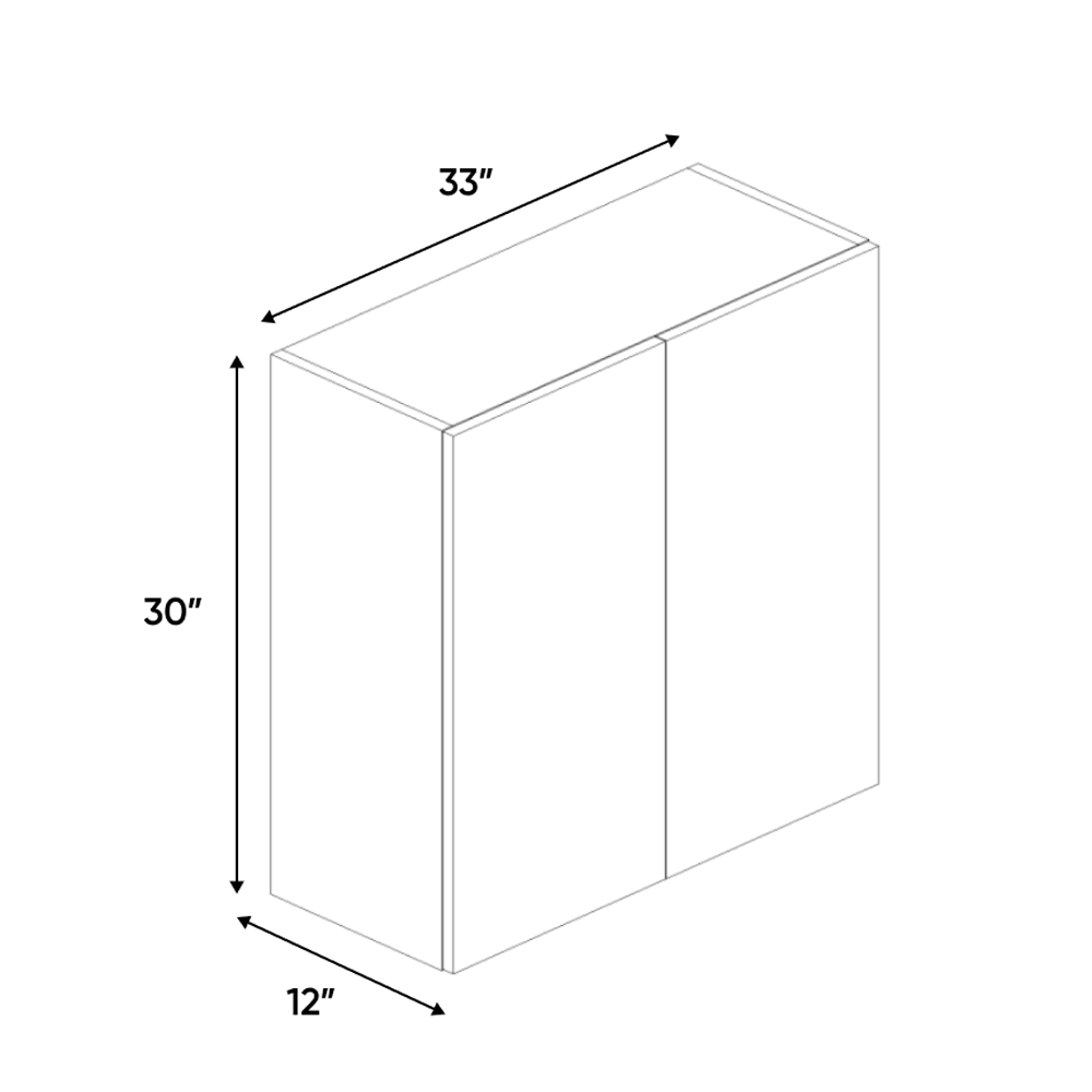 RTA - Olmo Gloss - Wall Cabinet - 33