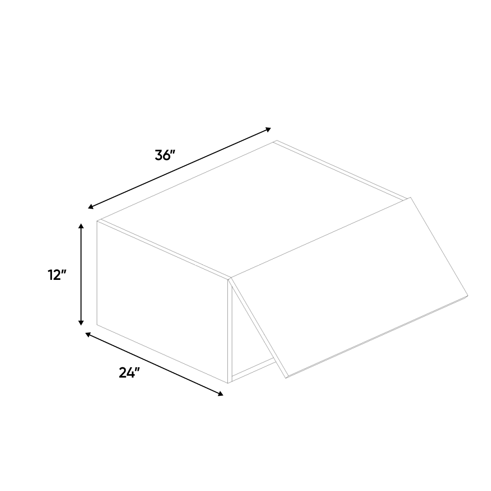 RTA - Negro Matte - Wall Upper Cabinet - 36