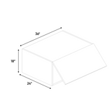 RTA - Olmo Textured - Wall Upper Cabinet - 36"W x 18"H x 24"D - Frameless Cabinet