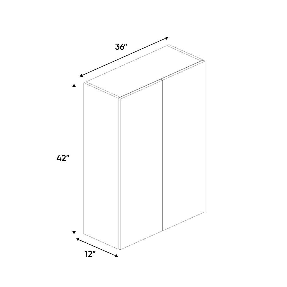 RTA - Negro Gloss - Wall Cabinet - 36
