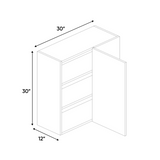 RTA - Negro Matte - Wall Blind Corner Cabinet - 30"W x 30"H x 12"D - Frameless Cabinet