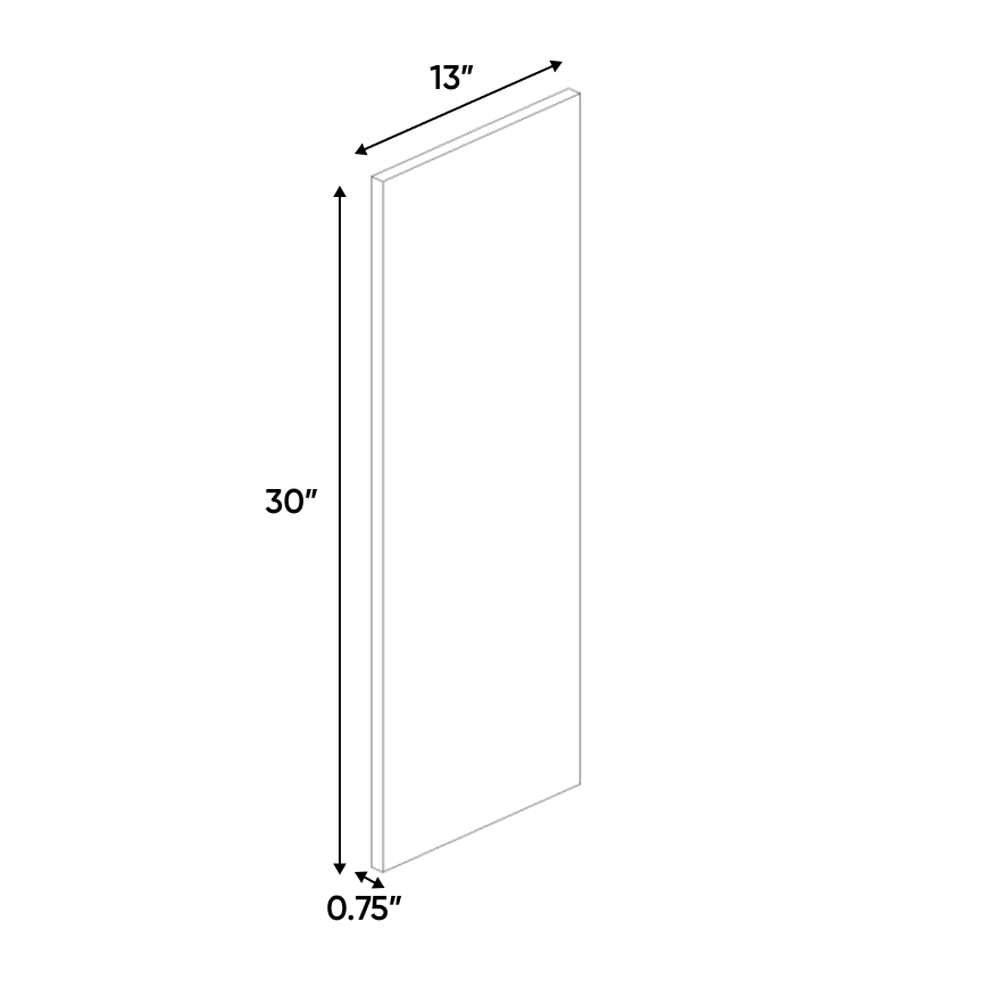 RTA - Carbon Frozen Wood Textured - Finished End Wall Panel - 13