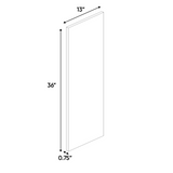 RTA - Negro Gloss - Finished End Wall Panel - 13"W x 36"H x 0.75"D - Frameless Cabinet