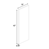 RTA - Gris Plomo Matte - Finished End Wall Panel - 13"W x 42"H x 0.75"D - Frameless Cabinet