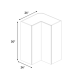 RTA - Gris Nube Matte - Wall Easy Reach Cabinet - 24"W x 30"H x 12"D - Frameless Cabinet