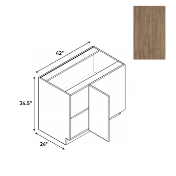 Lakeland Oak 03 Textured - Blind Corner Base Cabinet - 42