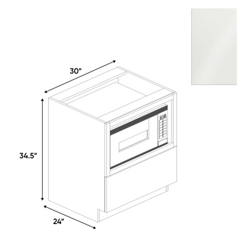 Blanco Gloss - Base Microwave Cabinet - 30