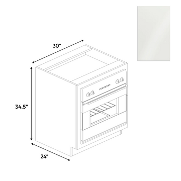 Blanco Gloss - Base Oven Cabinet - 30