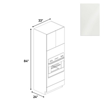 Blanco Gloss - Tall Oven Cabinet - 33