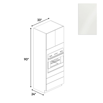 Blanco Gloss - Tall Oven Cabinet - 33